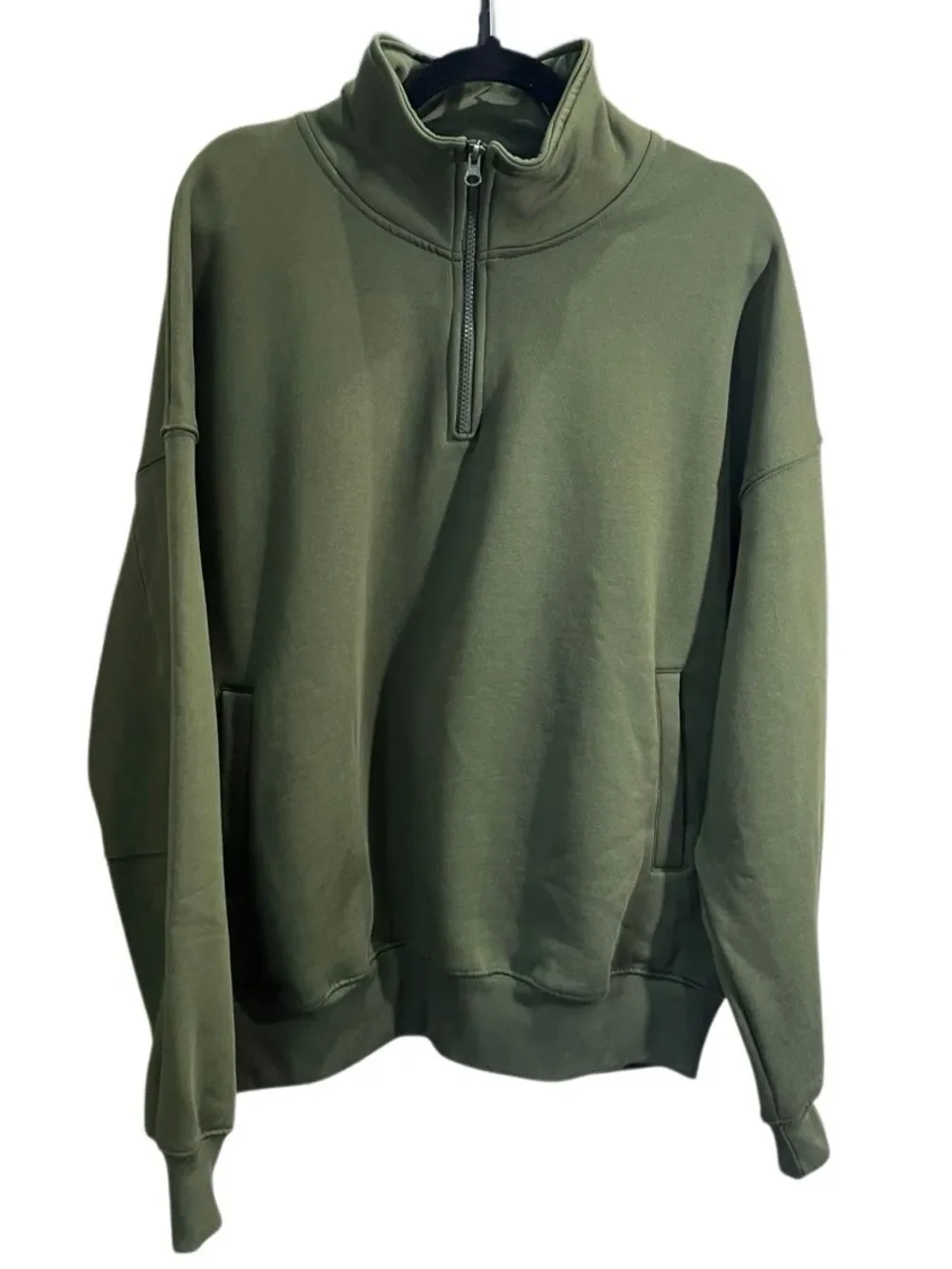 Zara Men’s Green Half-Zip Pullover Sweater Size Large